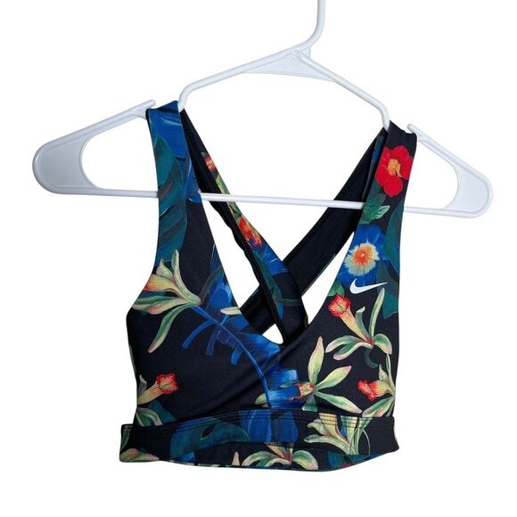 Nike Sports Bra Women's XS Colorful Strappy Athletic Crossover Printed Artsy - Picture 1 of 7